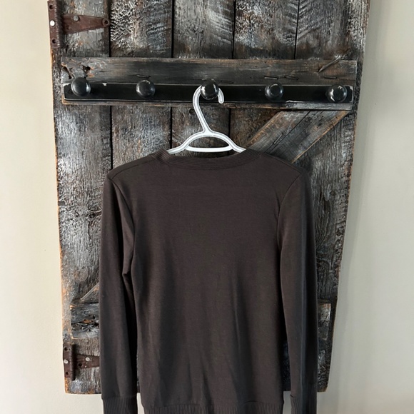 Chico Dark Taupe Light Weight Cardigan w/Snap Buttons - Size Small - Picture 2 of 2